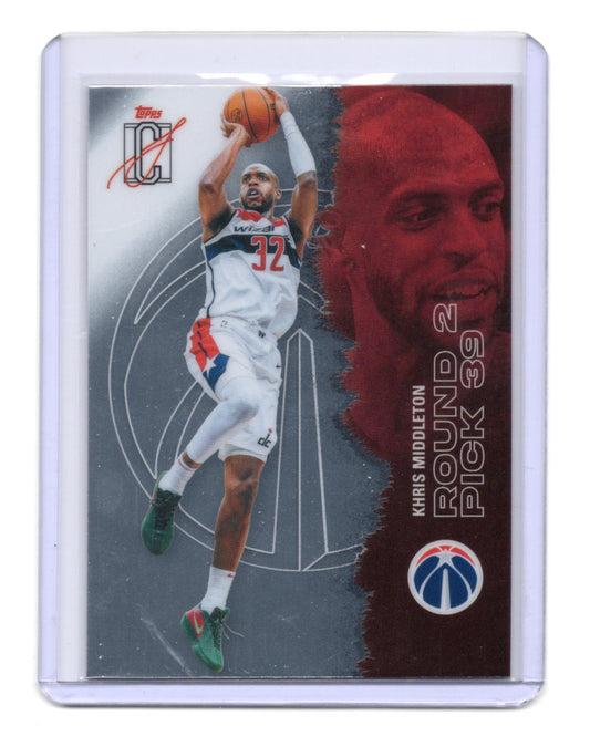 2025-26 Topps Signature Class Khris Middleton Card  Chrome  Wizards #12