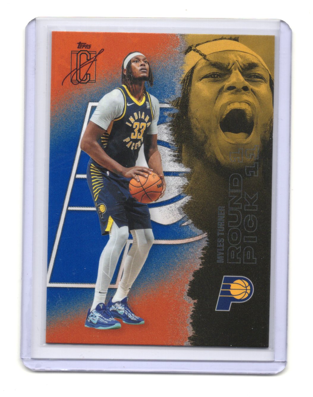 2025-26 Topps Signature Class Myles Turner Card Blue & Orange Pacers #92