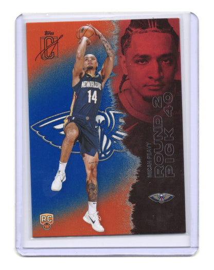 2025-26 Topps Signature Class Micah Peavy Card Blue & Orange RC Pelicans #133