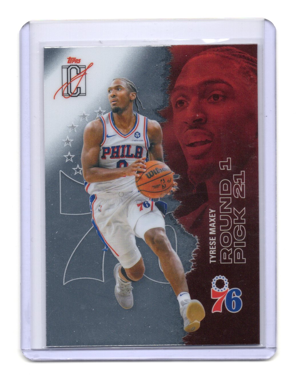 2025-26 Topps Signature Class Tyrese Maxey Card Chrome 76ers #18
