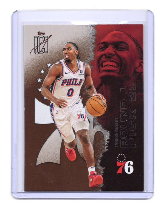 2025-26 Topps Signature Class Tyrese Maxey Card Bronze 76ers #18