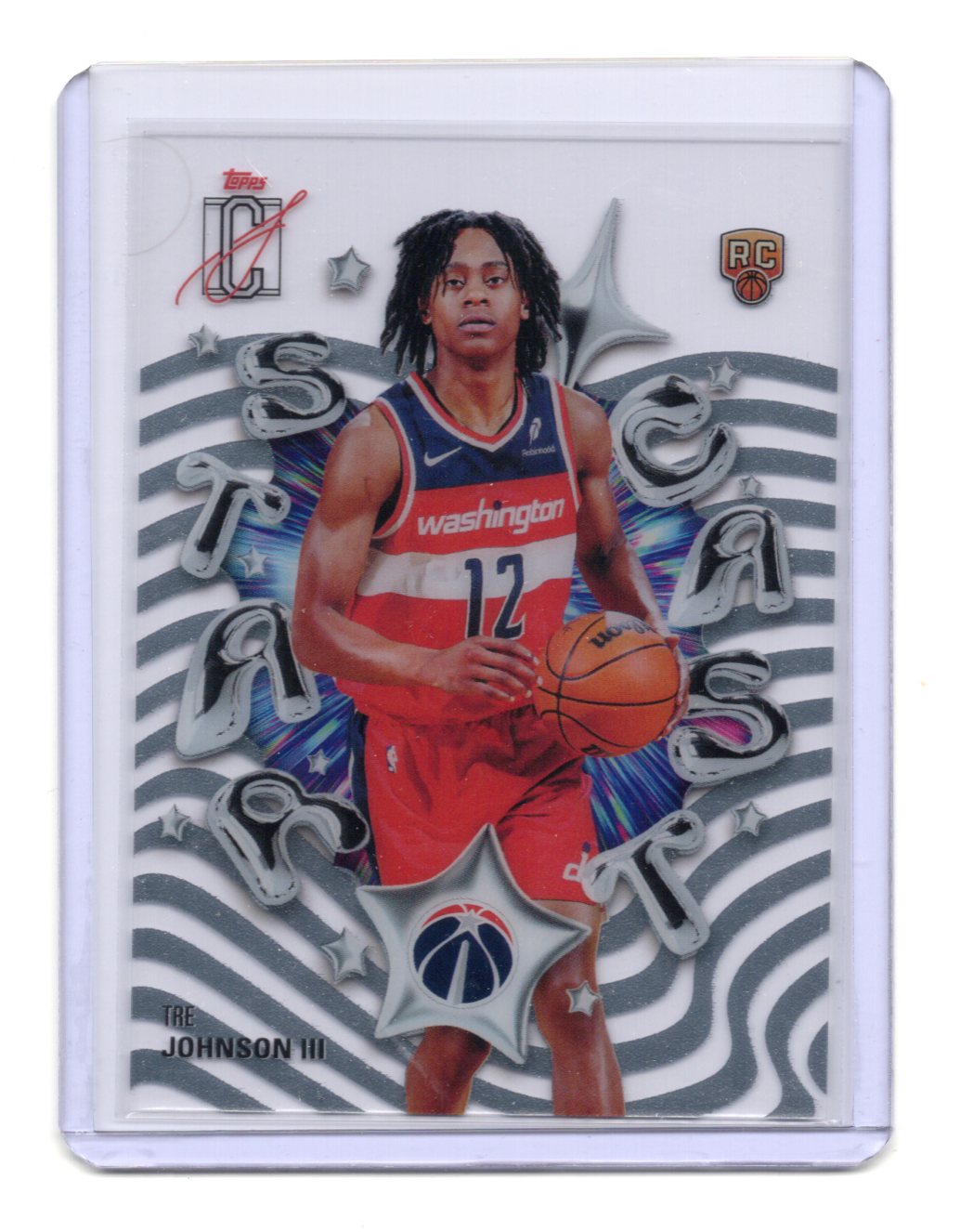 2025-26 Topps Signature Class Tre Johnson III Card Star Cast  Wizards #SC-25