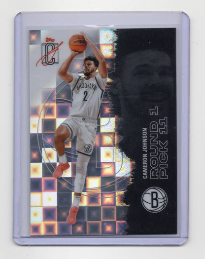 2025-26 Topps Signature Class Cameron Johnson #29 Pandora Refractor SP Nets