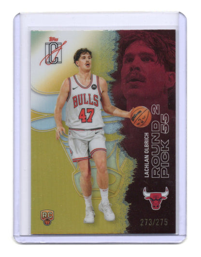 2025-26 Topps Signature Class Lachlan Olbrich Card  SN,RC Chicago /275