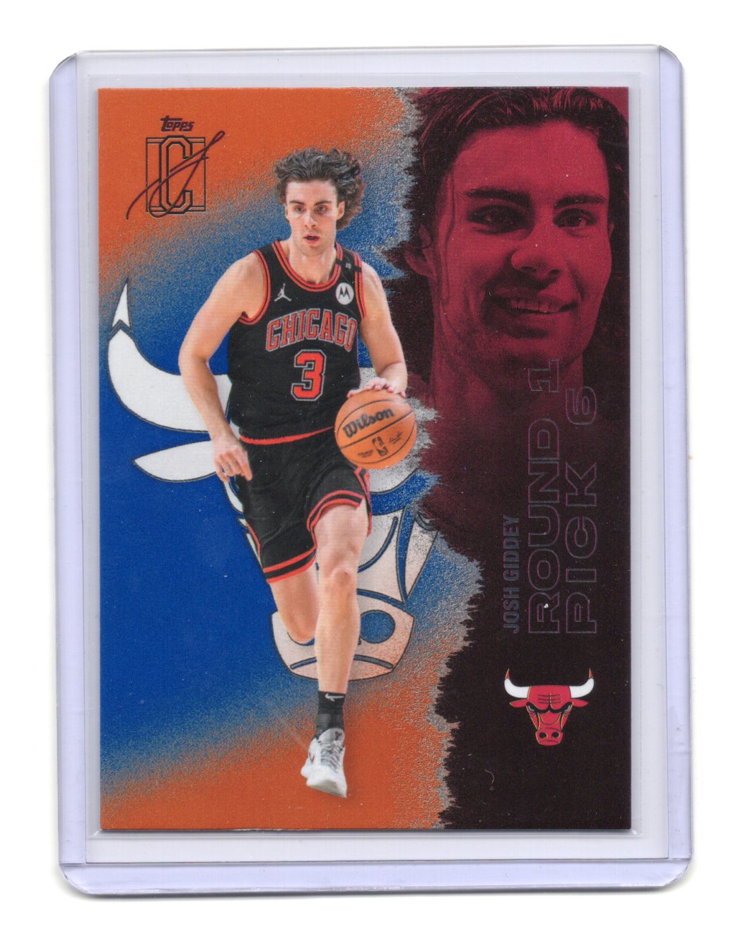 2025-26 Topps Signature Class Josh Giddey Card Blue & Orange Chicago Bulls #45