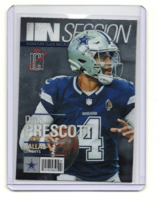 2025 Topps Signature Class Dak Prescott In Session Magazine Insert #IS-8