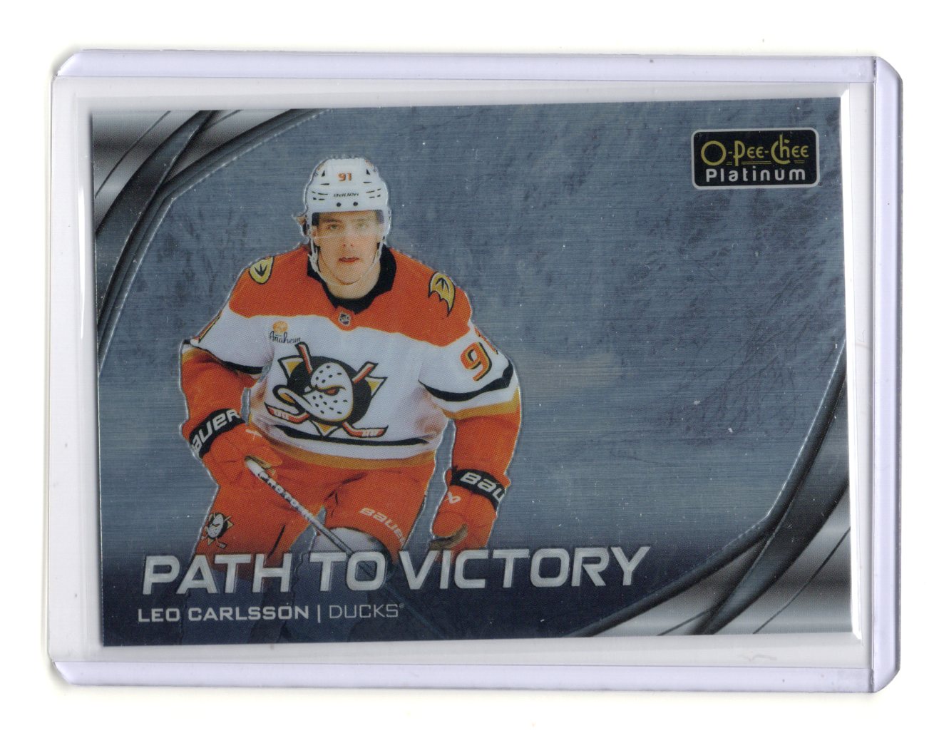 2025-26 O-Pee-Chee Platinum Leo Carlsson Path To Victory Insert #PV-17 Ducks