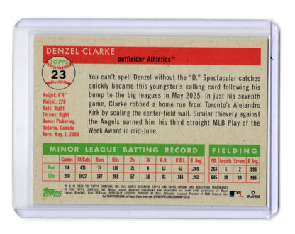 2025 Topps Chrome Platinum Anniversary Denzel Clarke Rookie RC #23 Athletics