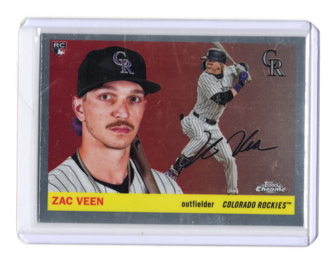 2025 Topps Chrome Platinum Anniversary Zac Veen Rookie RC #325 Rockies