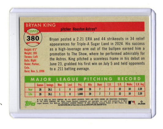 2025 Topps Chrome Platinum Anniversary Bryan King Rookie RC #380 Astros