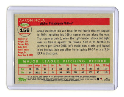 2025 Topps Chrome Platinum Anniversary Aaron Nola #156 Philadelphia Phillies