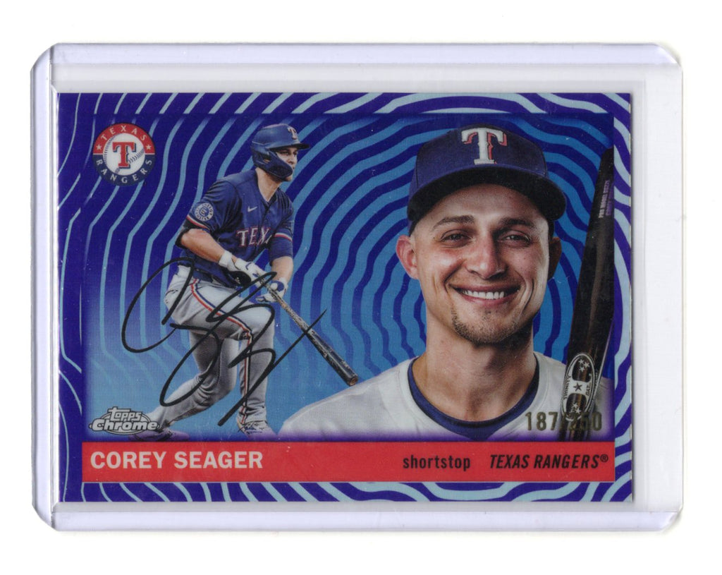 2025 Topps Chrome Platinum Corey Seager Card Vibrations Refractors  Rangers /250