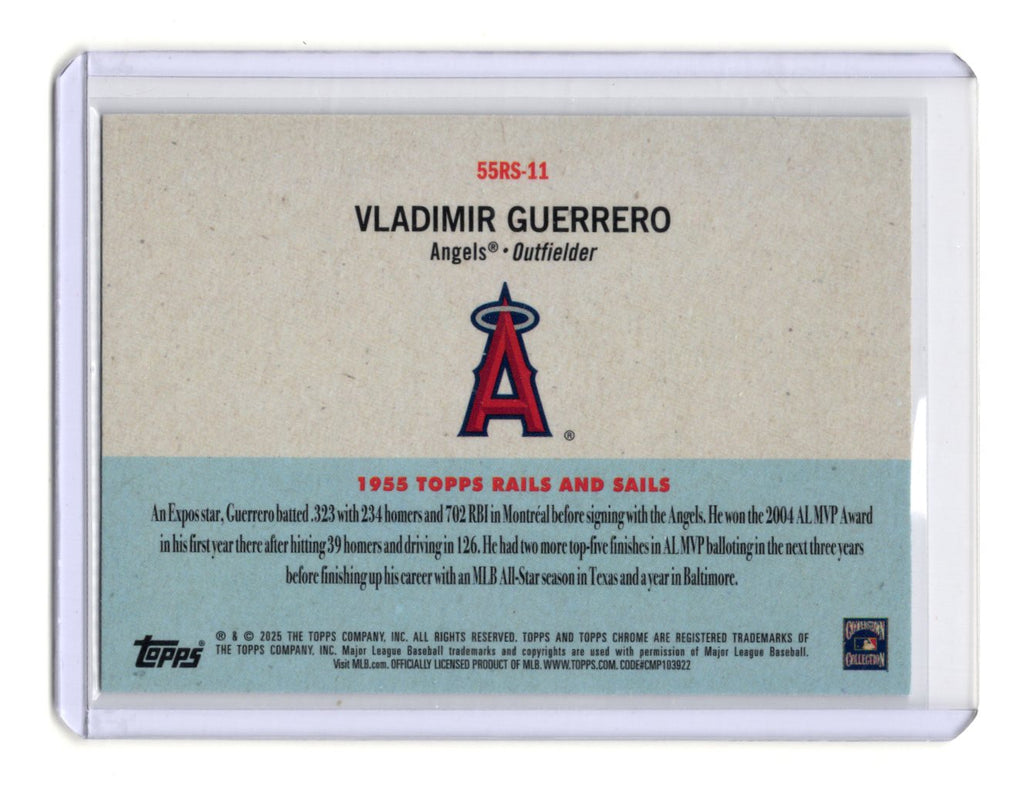 2025 Topps Chrome Platinum Vladimir Guerrero Card 1955 Topps Rails & Sails