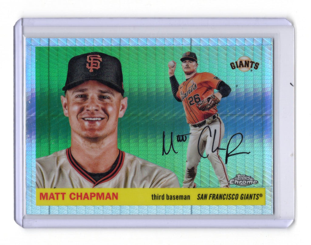 2025 Topps Chrome Platinum Matt Chapman Card Blue Prism Refractors  Giants #111