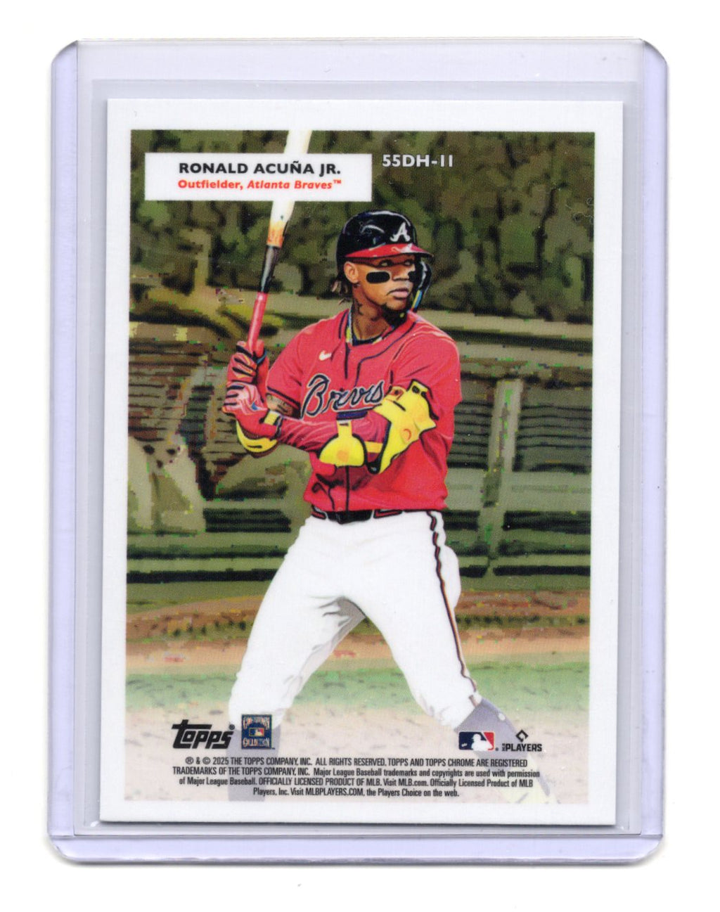 2025 Topps Chrome Platinum 1955 Double Header Hank Aaron Ronald Acuna 55DH-11