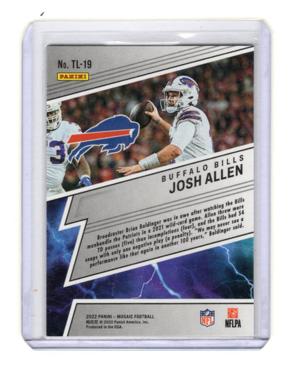 2022 Panini Mosaic Josh Allen Card Thunder Lane Buffalo Bills #TL-19