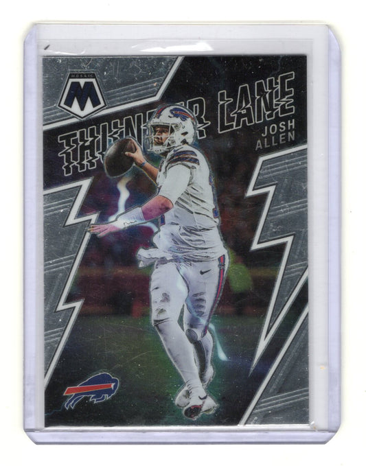 2022 Panini Mosaic Josh Allen Card Thunder Lane Buffalo Bills #TL-19