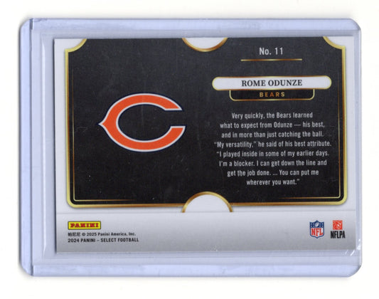 2024 Panini Select Rome Odunze Card Snapshots Chicago Bears #11