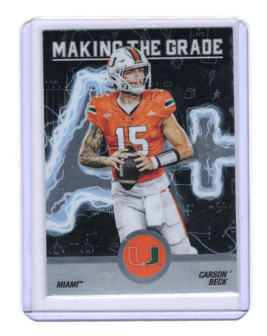 2025 Bowman University Best Carson Beck Card Making The Grade Miami  #MG-4