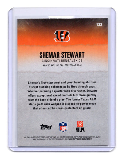 2025 Topps Signature Class Shemar Stewart Card Red & Black RC Bengals #133