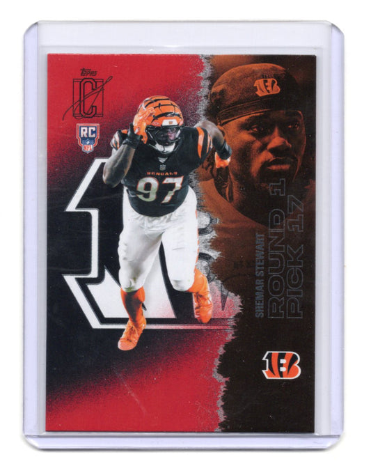 2025 Topps Signature Class Shemar Stewart Card Red & Black RC Bengals #133
