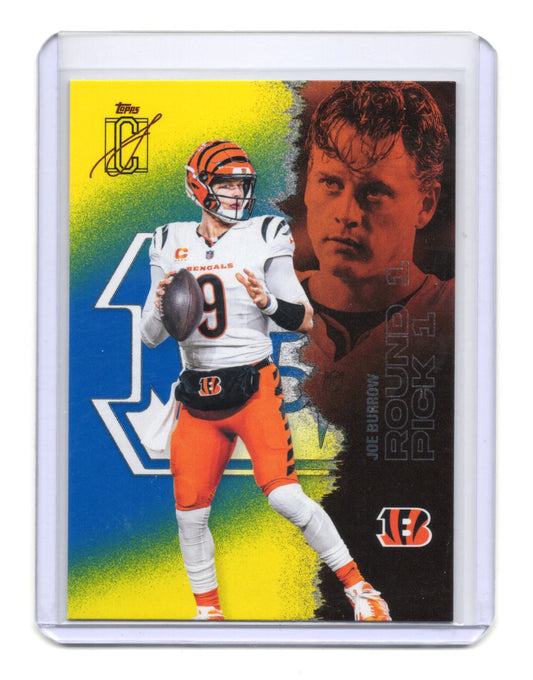 2025 Topps Signature Class Joe Burrow Card Blue & Yellow  Bengals #13