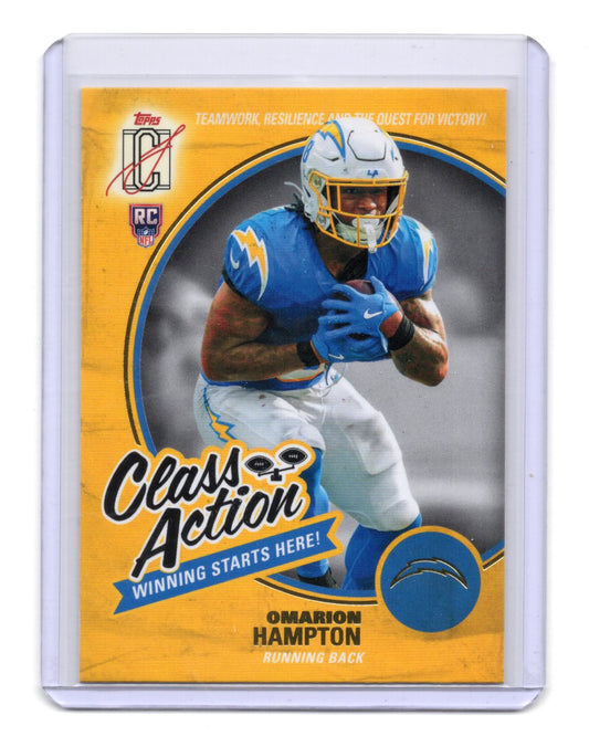 2025 Topps Signature Class Omarion Hampton Card Class Action Chargers #CA-18