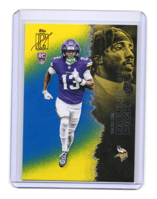 2025 Topps Signature Class Tai Felton Card Blue & Yellow RC