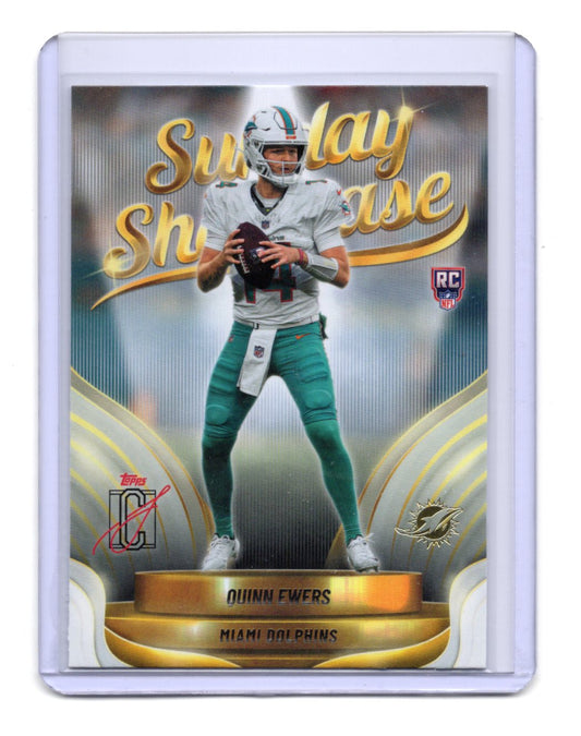 2025 Topps Signature Class Quinn Ewers Card Sunday Showcase Miami Dolphins #SS-4