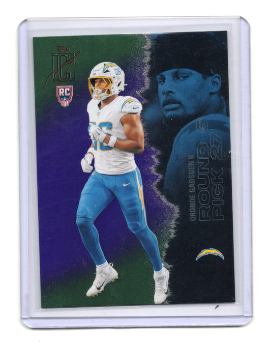 2025 Topps Signature Class Oronde Gadsden II Card Green & Purple RC Chargers