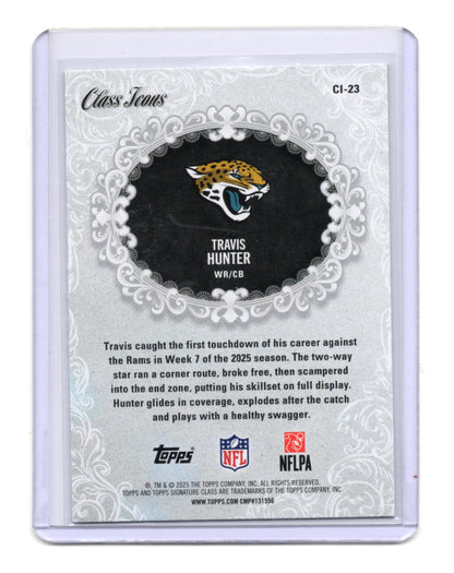 2025 Topps Signature Class Travis Hunter Card Class Icons  Jaguars #CI-23