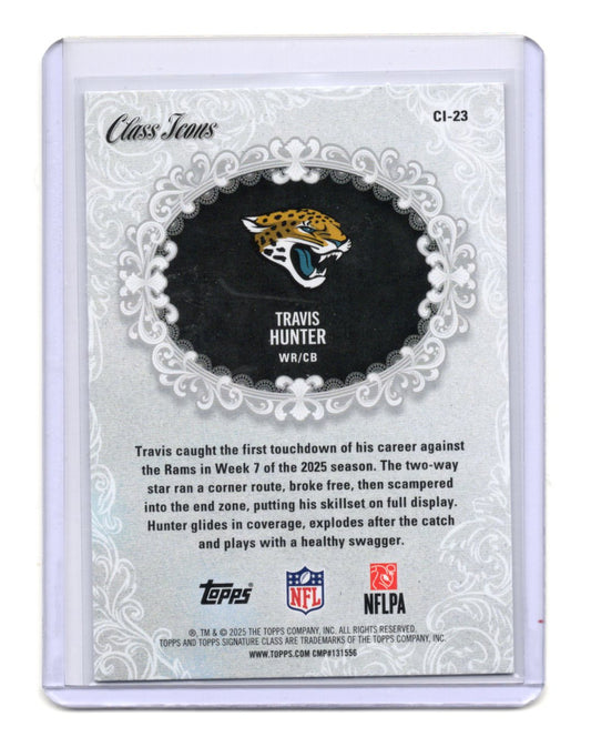 2025 Topps Signature Class Travis Hunter Card Class Icons  Jaguars #CI-23