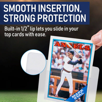 40 Pack Semi-Rigid Card Holders - Grading Submission Sleeves for Standard & Thick Trading Cards