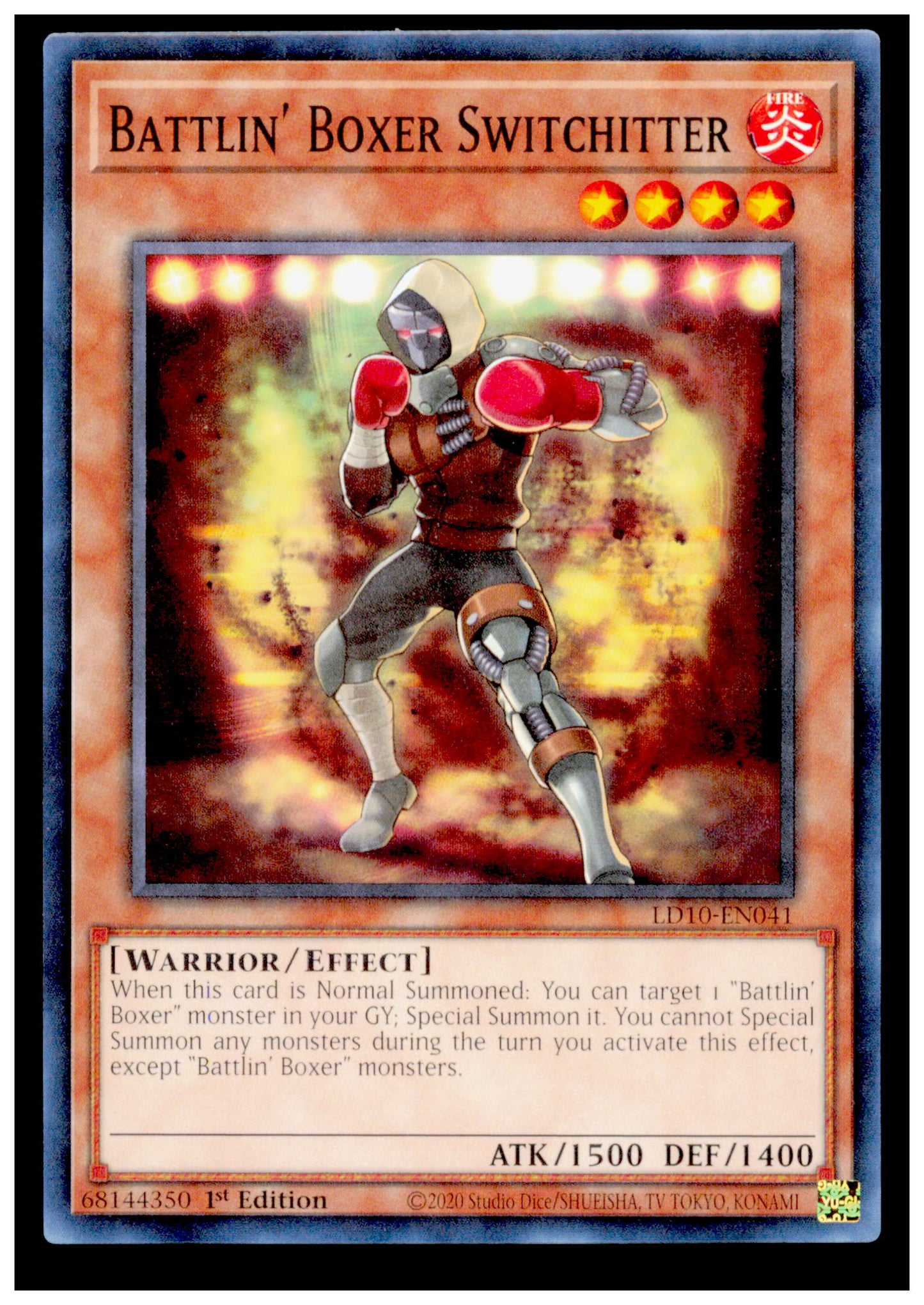 Legendary Duelists: Soulburning Volcano Battlin' Boxer Switchitter Card Yu Gi Oh