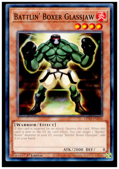 Legendary Duelists: Soulburning Volcano Battlin' Boxer Glassjaw Card Yu Gi Oh