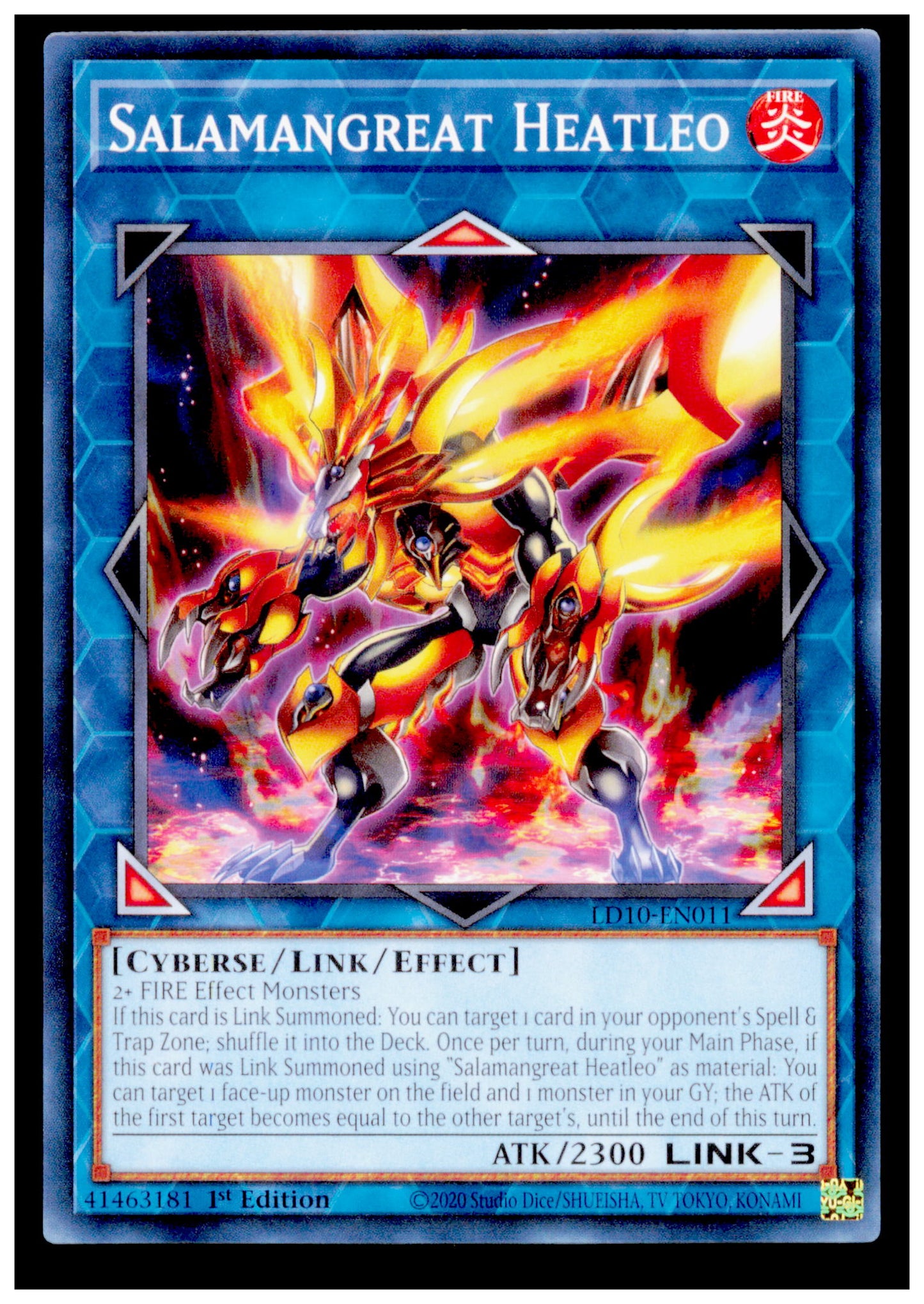 Legendary Duelists: Soulburning Volcano Salamangreat Heatleo Card Yu Gi Oh