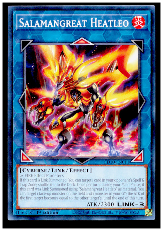 Legendary Duelists: Soulburning Volcano Salamangreat Heatleo Card Yu Gi Oh