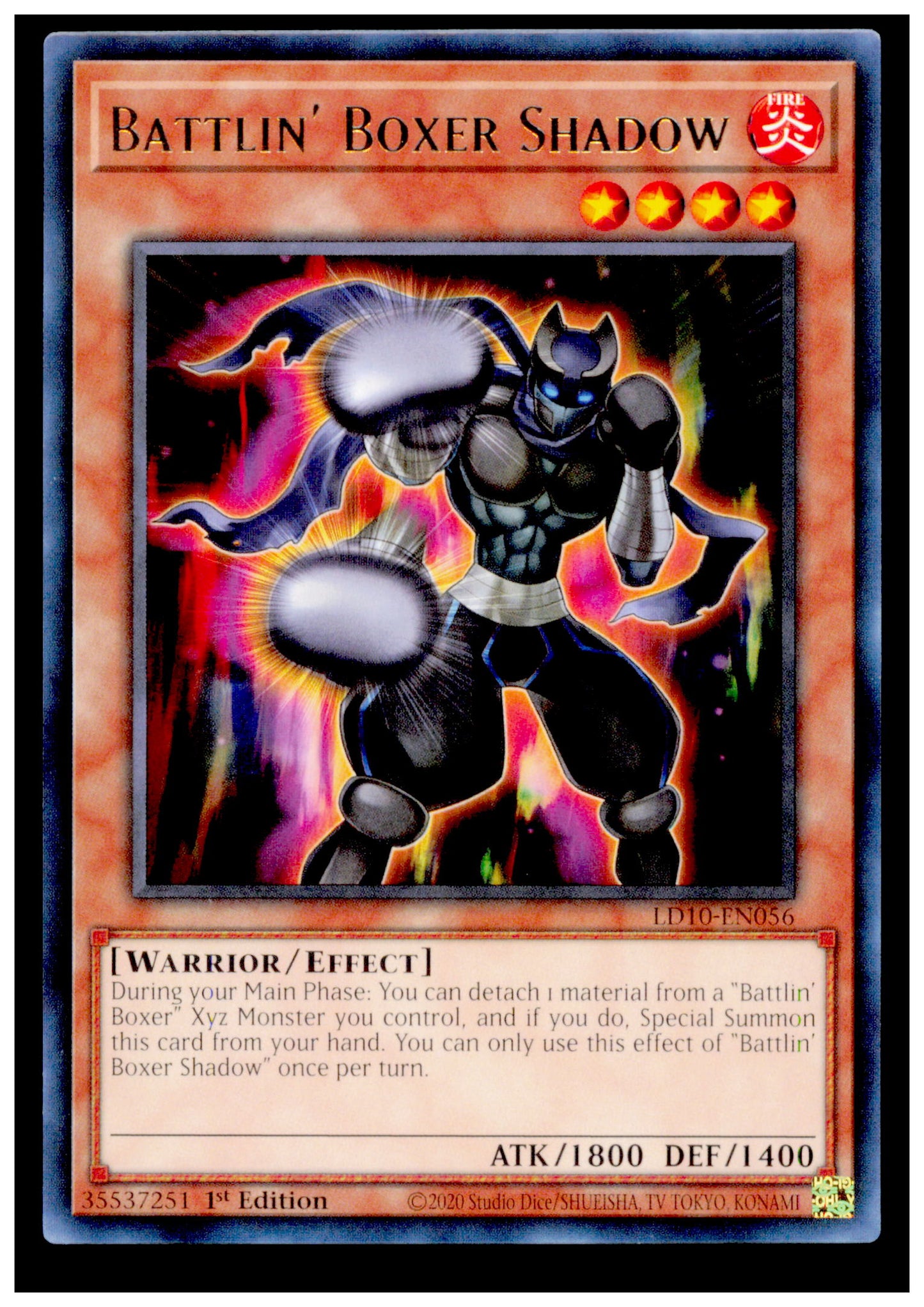 Legendary Duelists: Soulburning Volcano Battlin' Boxer Headgeared Card Yu Gi Oh