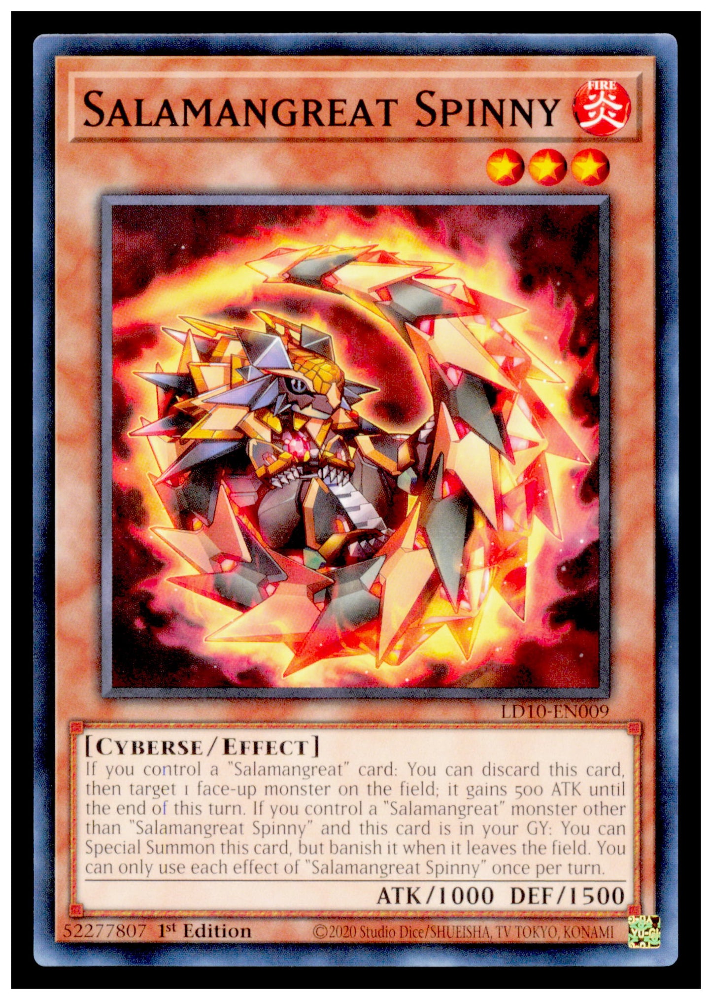 Legendary Duelists: Soulburning Volcano Salamangreat Spinny Card Yu Gi Oh