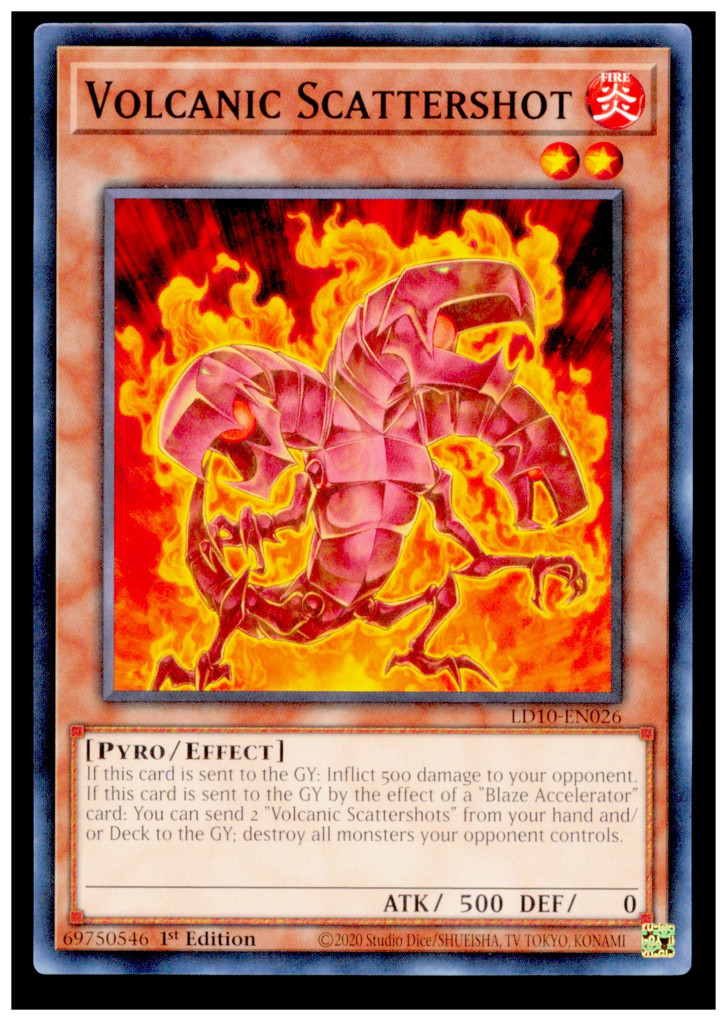Legendary Duelists: Soulburning Volcano Volcanic Scattershot Card Yu Gi Oh