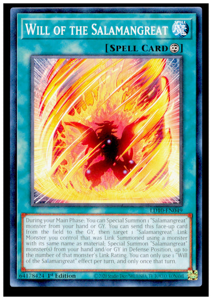 Legendary Duelists: Soulburning Volcano Will of the Salamangreat Card Yu Gi Oh