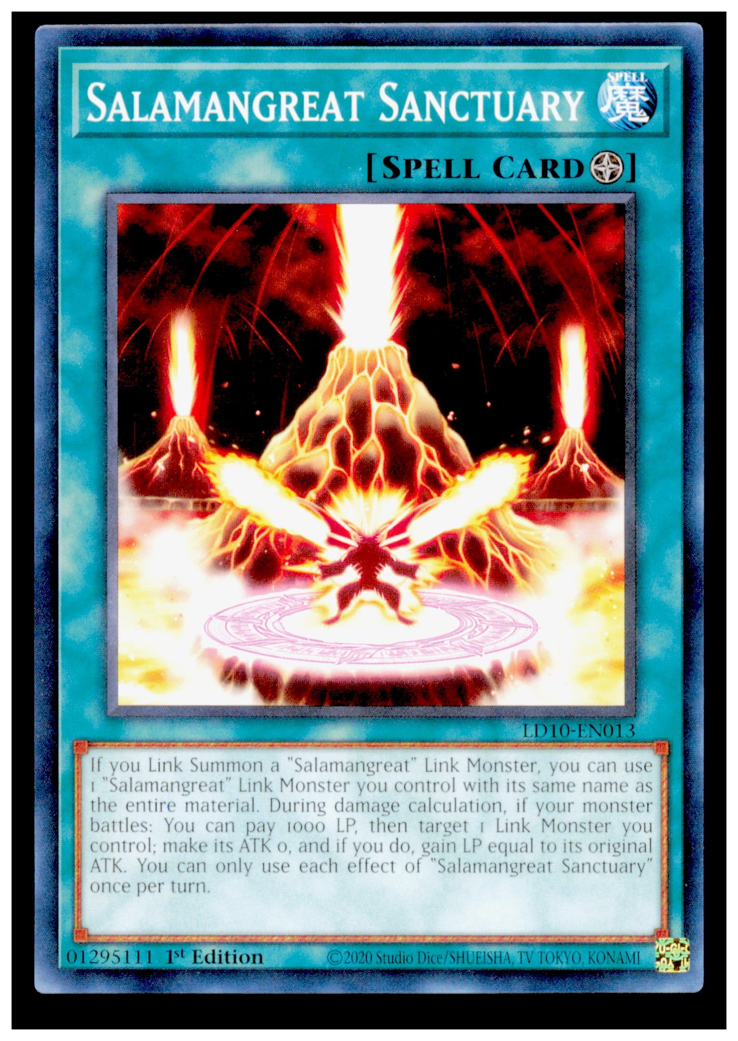 Legendary Duelists: Soulburning Volcano Salamangreat Sanctuary Card Yu Gi Oh