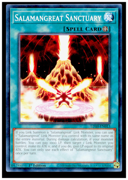 Legendary Duelists: Soulburning Volcano Salamangreat Sanctuary Card Yu Gi Oh