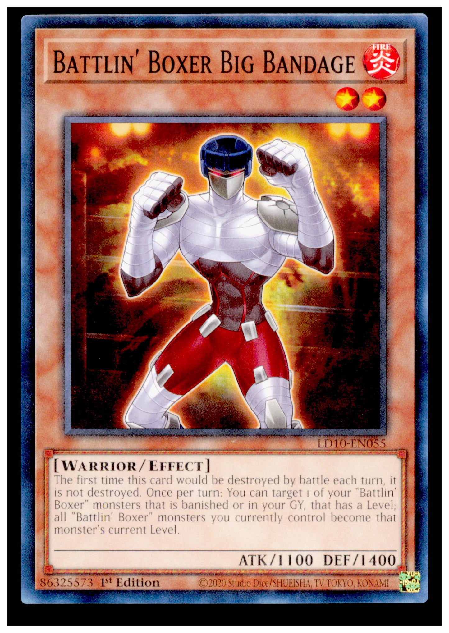 Legendary Duelists: Soulburning Volcano Battlin' Boxer Big Bandage Card Yu Gi Oh