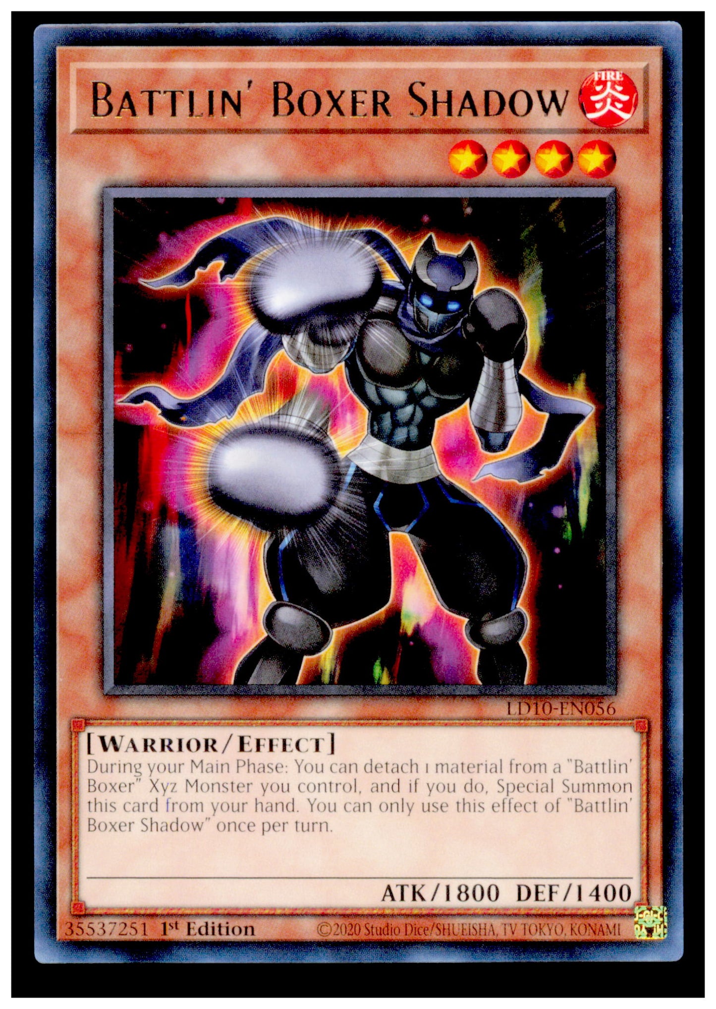 Legendary Duelists: Soulburning Volcano Battlin' Boxer Shadow Card Rare Yu Gi Oh