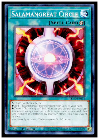 Legendary Duelists: Soulburning Volcano Salamangreat Circle Card Yu Gi Oh