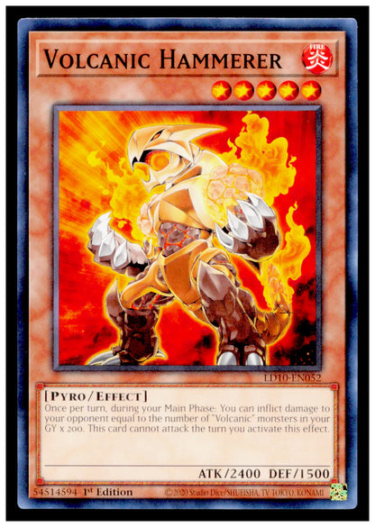 Legendary Duelists: Soulburning Volcano Volcanic Hammerer Card Yu Gi Oh