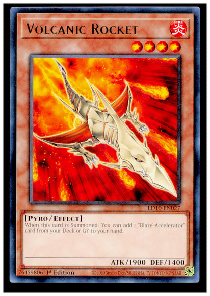 Legendary Duelists: Soulburning Volcano Volcanic Rocket Card Rare Yu Gi Oh