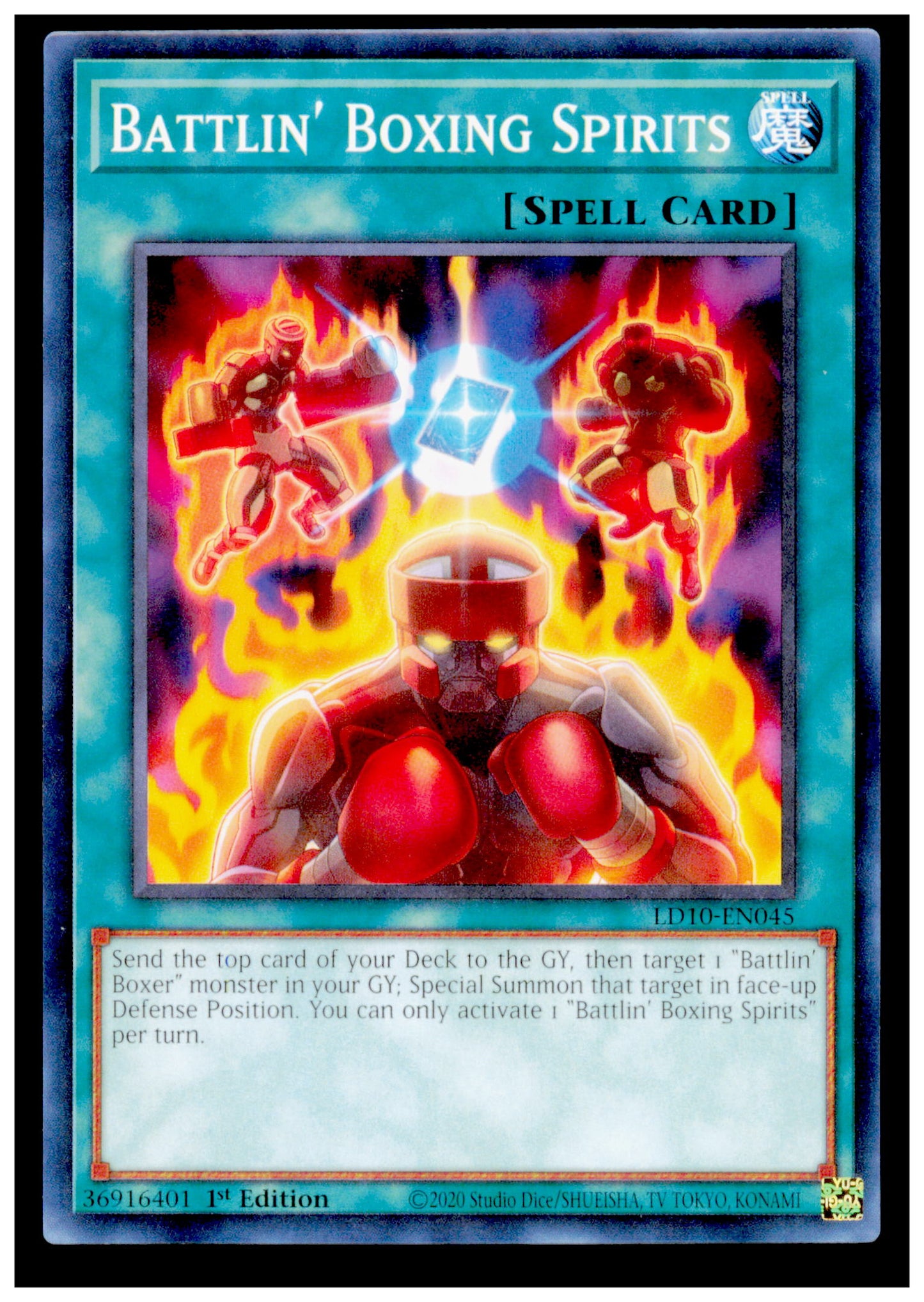 Legendary Duelists: Soulburning Volcano Battlin' Boxing Spirits Card Yu Gi Oh