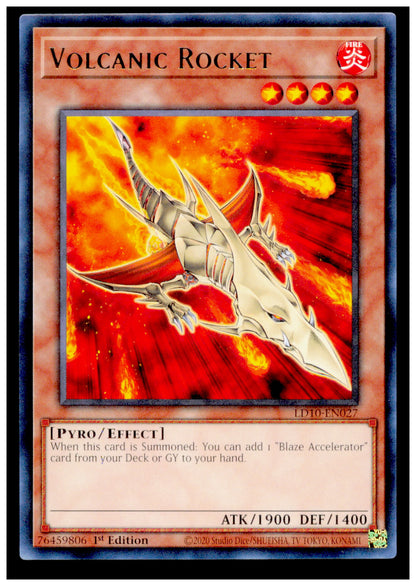 Legendary Duelists: Soulburning Volcano Volcanic Rocket Card Rare Yu Gi Oh